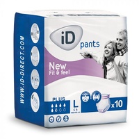 iD Pants Fit &amp; Feel Plus - Large - Pack of 10