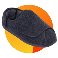 Slippers Ernest Charcoal  Ultra-Adjustable Size 8