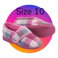 Slippers Holy Pink Checker Pattern