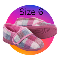 Slippers Holy Pink Checker Pattern