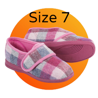 Slippers Holy Pink Checker Pattern