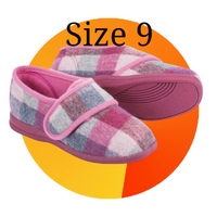 Slippers Holy Pink Checker Pattern