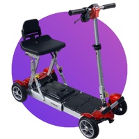 Ikon Etravel Folding Scooter Red