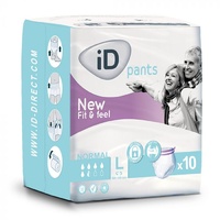 iD Pants Fit &amp; Feel Normal - Large - Pack of 10