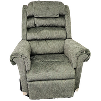 Relaxer  Recliner Lift Chair Green Forest Fabric Dual Motor