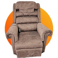 Relaxer  Recliner Lift Chair Brown Fabric Dual Motor