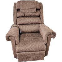 Relaxer  Recliner Lift Chair Brown Fabric Dual Motor