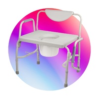 3 in 1 – Bariatric Drop Arm Commode Chair